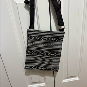 Black and White Patterned Crossbody Bag